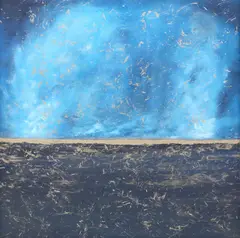 Cj Cowden, Falling stars, mixed media painting on canvas