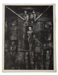 Mort Baranoff, Progeny of the Dark, lithograph on paper
