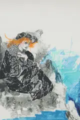 Emanuele Luzzati, Red-Haired Woman, print on paper
