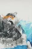 Emanuele Luzzati, Red-Haired Woman, print on paper