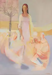 Figure by Enzo Cicala, oil on canvas, offered Jul 2025