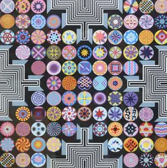 Pedro Friedeberg, El Camino de Virtud (The Road of Virtue), silkscreen print in colors on paper
