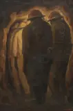 Héctor Martínez Arteche, Copper Miners, oil on canvas