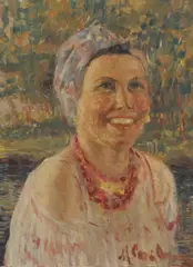 M. Cara Orcinicoff, Portrait of a Woman, Russian School oil on board