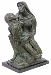 Charles Umlauf, Pieta, Patinated bronze sculpture