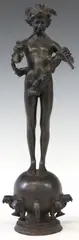 Frederick William MacMonnies, Pan of Rohallion, Patinated bronze sculpture