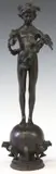 Frederick William MacMonnies, Pan of Rohallion, Patinated bronze sculpture