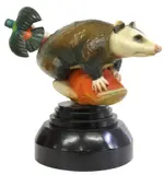 David Everett, Keystone, 2021, Carved and polychrome painted wood sculpture