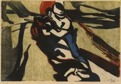 Nellie Buel, Lonesome Dove, color woodcut on paper