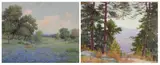 Morris Walton Leader, Lonesome Dove, double-sided oil on canvas board