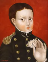 Fatima Ronquillo, Soldier with Lover's Eye, oil on panel