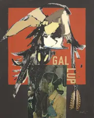 Richard Salter, Gallup, collage and acrylic painting on canvas