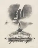 Fletcher Mackey, Abstract Composition, graphite drawing on Strathmore paper