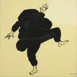 Christopher Schade, Hands Waving, Feet Dancing, ink on paper drawing
