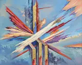Len Soloman, Anvil of the Encyclopes, oil on canvas