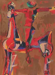 Marino Marini, Horse and Rider, lithograph in colors on paper