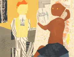 Max Papart, Vanite, lithograph in colors on paper