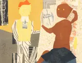 Max Papart, Vanite, lithograph in colors on paper