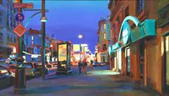 Evgeny Lushpin, After Hours, oil on canvas
