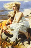 Katya Morgun, Windy Afternoon/ The Sea Coast, oil on canvas