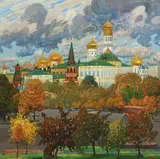 Vitaly Korban, Favorite City, oil on board