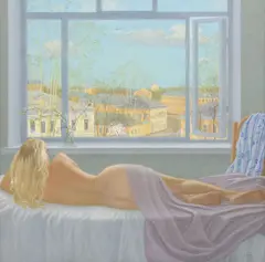 Eugeny Senin, Spring, oil on canvas