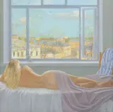 Eugeny Senin, Spring, oil on canvas