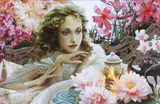 Katya Morgun, Pink Lotus Flowers, oil on canvas