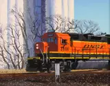 Bill Goffrier, BNSF Along North Broadway, oil on board
