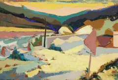 Luigi Navone, Val Bisagno Paesaggio No. 8, oil on canvas