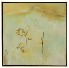 Ramsey, Coronas on Rock, mixed media (acrylic and sand) painting on canvas