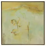 Ramsey, Coronas on Rock, mixed media (acrylic and sand) painting on canvas
