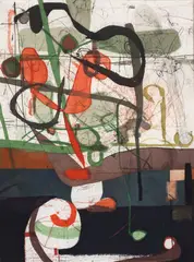 David Kelso, Rank, color hard and soft-ground intaglio print with aquatint