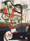 David Kelso, Rank, color hard and soft-ground intaglio print with aquatint