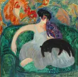 Barbara A. Wood, Danton et Dominique II, oil on canvas