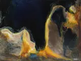 Leonardo M. Nierman, Undulating Waves, oil on Masonite