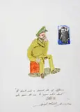 Joseph Heller, Catch-22, 1992, painting with collage on wood panel