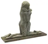 Victor Salmones, Lovers, Patinated bronze sculpture