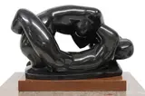 Charles Umlauf, Embrace, Carved Belgian black marble sculpture