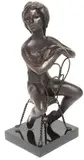 Charles Umlauf, Woman Seated on Wire Chair, Patinated bronze sculpture