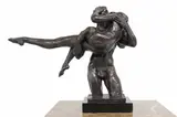 Charles Umlauf, The Kiss, c.1970, Patinated bronze sculpture