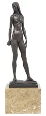 Charles Umlauf, Eve with Apple, c.1975, Patinated bronze sculpture