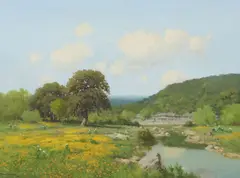 Porfirio Salinas, Salinas, oil on canvas