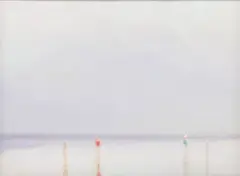 Andre Gisson, Figures at the Beach, oil on canvas