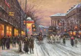 Édouard Cortès, Place de la Madeleine, oil on canvas