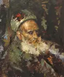 Constantino Lagano, Expressionist Male Portrait, oil on Masonite