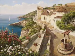 Hea-Jae Jou, Santo Domingo, Spain, oil on canvas