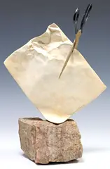 Warren Cullar, Stone Paper Scissors, Cast bronze sculpture