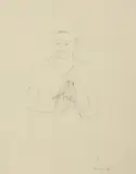 Kelly Fearing, Boy with Two Pet Parakeets, pencil on paper drawing