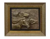 Clifford Warren Cullar, Horse Power, cast bronze relief plaque